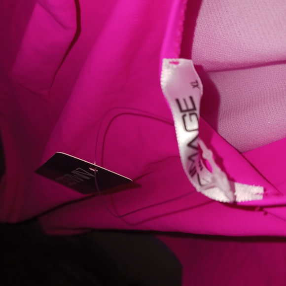 Deep V Neck Pink One Piece Swimsuit - Picture 6 of 7